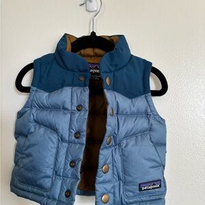 Kids Patagonia Blue Puffer Vest